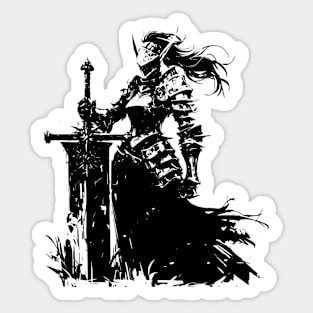 Female Elf Knight Sticker
